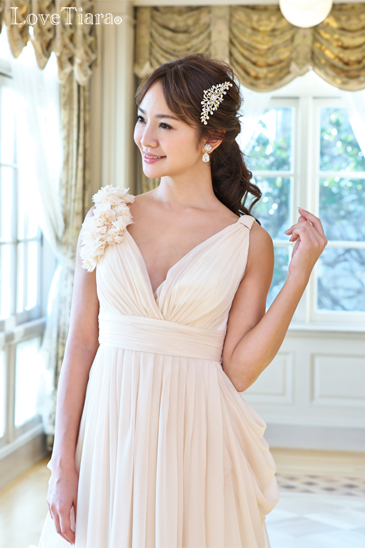 着用イメージ ヘッドドレス ウエディング 結婚式
