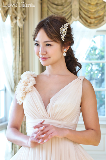 着用イメージ ヘッドドレス ウエディング 結婚式