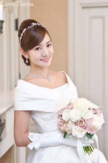 着用イメージ ヘッドドレス ウエディング 結婚式