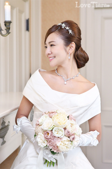 着用イメージ ヘッドドレス ウエディング 結婚式