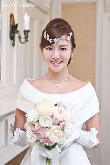 着用イメージ ヘッドドレス ウエディング 結婚式