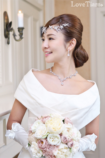 着用イメージ ヘッドドレス ウエディング 結婚式