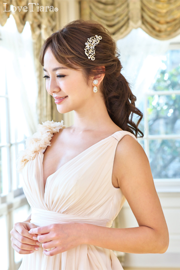 着用イメージ ヘッドドレス ウエディング 結婚式