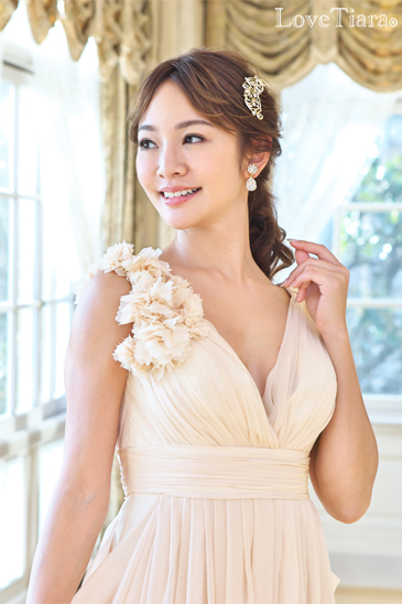 着用イメージ ヘッドドレス ウエディング 結婚式