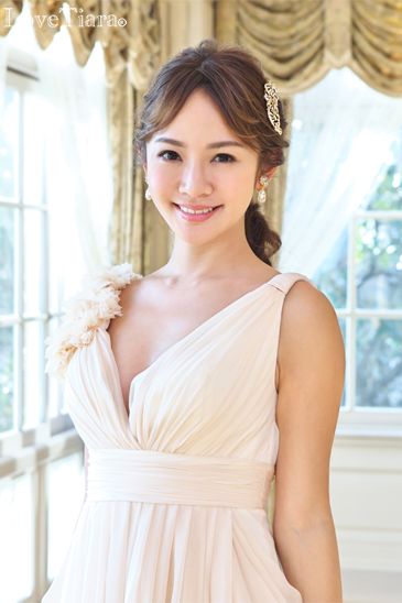 着用イメージ ヘッドドレス ウエディング 結婚式