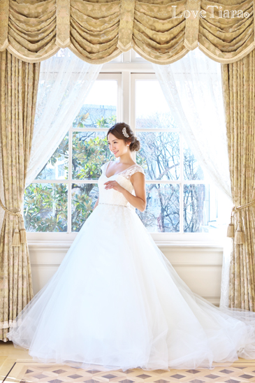 着用イメージ ヘッドドレス ウエディング 結婚式